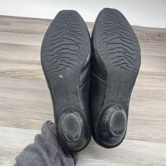 Josef Seibel Tina Ruched Slip On Shoes Size 10 41 Black Low Heel Comfort Cuban - Picture 8 of 10